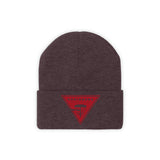 Chainbang-Knit Beanie- Red logo