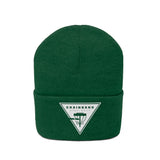 Chainbang-Knit Beanie- White logo