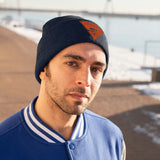Chainbang-Knit Beanie- Orange logo
