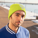 Chainbang-Knit Beanie- White logo
