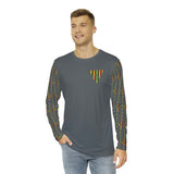 Chainbang-Men's Long Sleeve Dark Grey w/Rasta Logo Shirt