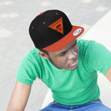 Unisex Flat Bill Hat-Orange Logo