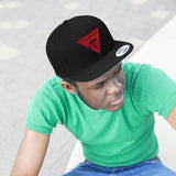 Unisex Flat Bill Hat-Red Logo
