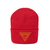 Chainbang-Knit Beanie- Orange logo