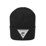 Chainbang-Knit Beanie- White logo
