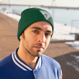 Chainbang-Knit Beanie- White logo