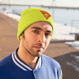 Chainbang-Knit Beanie- Orange logo