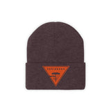 Chainbang-Knit Beanie- Orange logo
