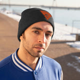 Chainbang-Knit Beanie- Orange logo