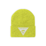 Chainbang-Knit Beanie- White logo