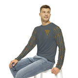 Chainbang-Men's Long Sleeve Dark Grey w/Rasta Logo Shirt