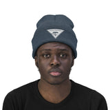 Chainbang-Knit Beanie- White logo