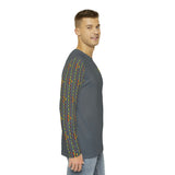 Chainbang-Men's Long Sleeve Dark Grey w/Rasta Logo Shirt