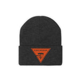 Chainbang-Knit Beanie- Orange logo