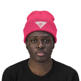 Chainbang-Knit Beanie- White logo