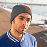 Chainbang-Knit Beanie- Orange logo