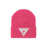 Chainbang-Knit Beanie- White logo