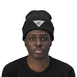 Chainbang-Knit Beanie- White logo