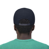 Unisex Flat Bill Hat-Red Logo