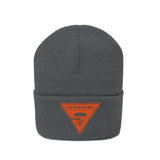 Chainbang-Knit Beanie- Orange logo