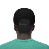 Unisex Flat Bill Hat-Red Logo