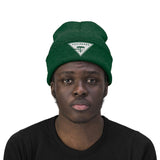 Chainbang-Knit Beanie- White logo