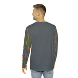 Chainbang-Men's Long Sleeve Dark Grey w/Rasta Logo Shirt