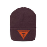 Chainbang-Knit Beanie- Orange logo