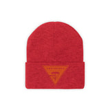 Chainbang-Knit Beanie- Orange logo