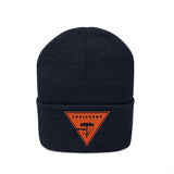 Chainbang-Knit Beanie- Orange logo