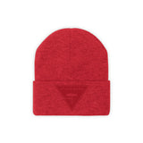 Chainbang-Knit Beanie- Red logo