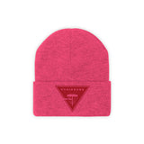 Chainbang-Knit Beanie- Red logo