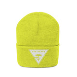 Chainbang-Knit Beanie- White logo