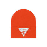 Chainbang-Knit Beanie- White logo