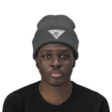 Chainbang-Knit Beanie- White logo