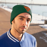Chainbang-Knit Beanie- Orange logo