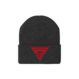 Chainbang-Knit Beanie- Red logo