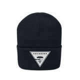 Chainbang-Knit Beanie- White logo