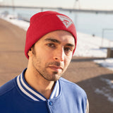Chainbang-Knit Beanie- White logo