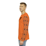 Chainbang-Men's Long Sleeve double stamp orange Jersey