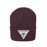 Chainbang-Knit Beanie- White logo