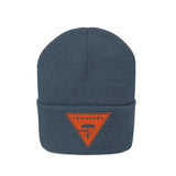 Chainbang-Knit Beanie- Orange logo