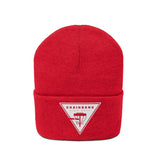 Chainbang-Knit Beanie- White logo