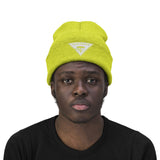 Chainbang-Knit Beanie- White logo