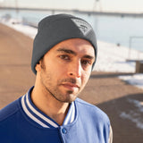 Chainbang-Knit Beanie- White logo