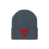 Chainbang-Knit Beanie- Red logo