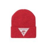 Chainbang-Knit Beanie- White logo