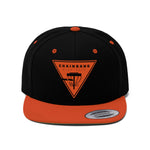 Unisex Flat Bill Hat-Orange Logo