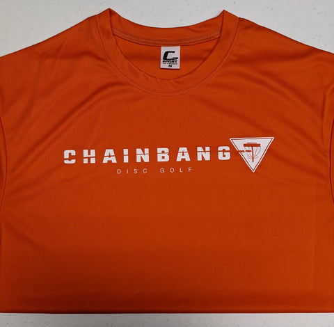 Chainbang - Orange 'Chainbang Bar Logo' Dri-Fit Shirt
