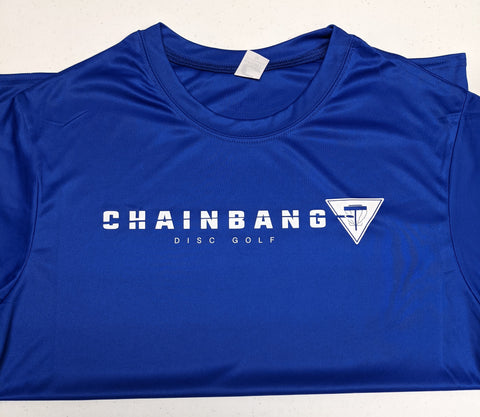 Chainbang - Blue 'Chainbang Bar Logo' Dri-Fit Shirt